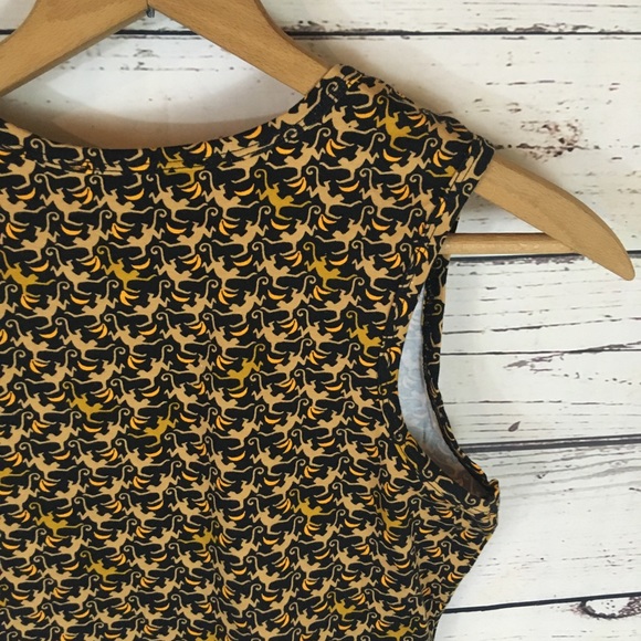 WAYF Monkey Crop Top Bananas Black Small - Picture 5 of 9